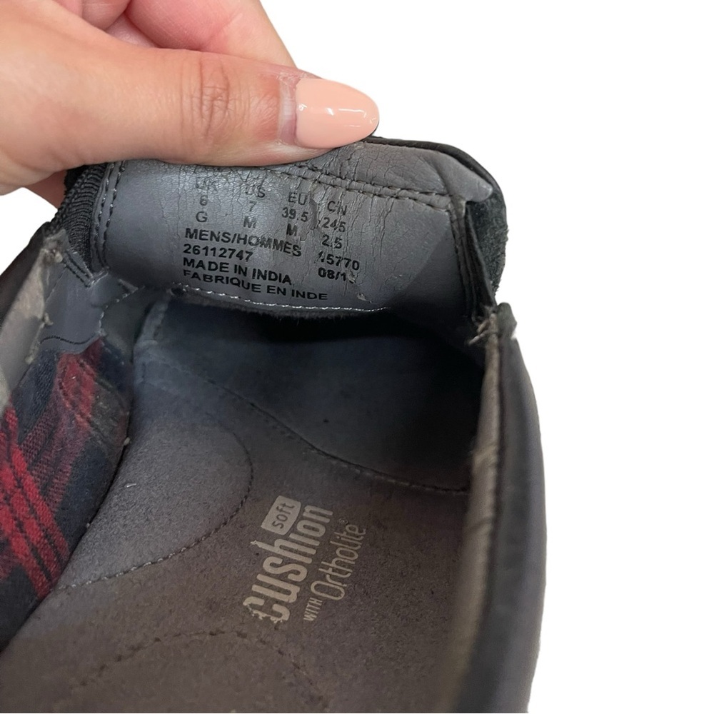 Clark's Collection Soft Cushion W/ Ortholite Black Slip On Shoes Men's Size 7M - Picture 7 of 10
